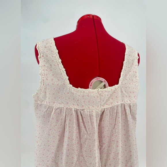 Cottagecore Dainty Rose Floral Babydoll Nightgown With Ruffle Hem - Picture 10 of 12